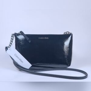 Calvin Klein Black Patent Leather Crossbody Bag